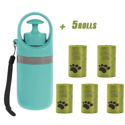 Portable Dog Pooper Scooper Outdoor Pet Waste Pick-Up Cleaner Built-In Garbage Bag Handheld Pet Poop Grabber No Touch Design